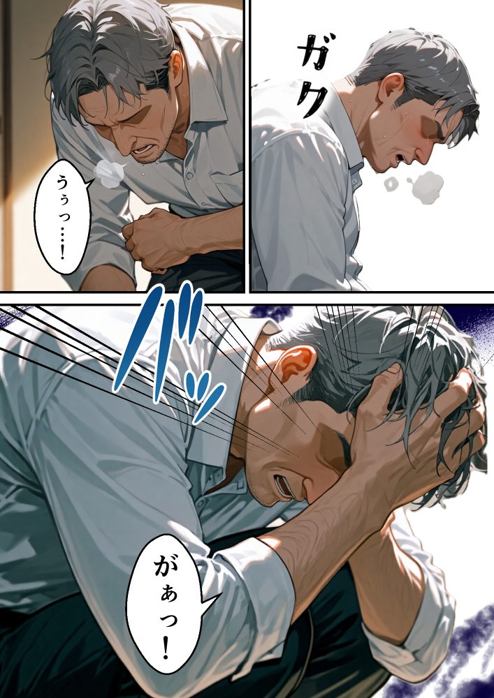 苦悩する義父